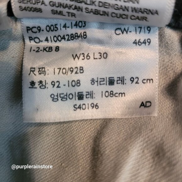 Levi's Jeans 36x30 Straight Fit 514 Flex Stretch Denim Dark Wash Western Rodeo - Picture 6 of 12